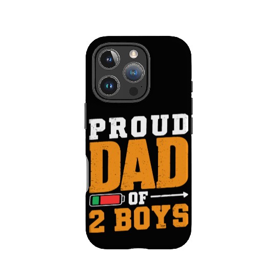 Proud Dad of 2 Boys Daddy Funny Father's Day IPhone Cases