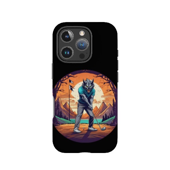 Scary Halloween Party Costume Werewolf Golf IPhone Cases