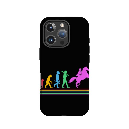 Retro Equestrian Riding Horse Racing Evolution IPhone Cases