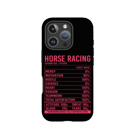 Funny Equestrian Horse Racing Nutritional Facts IPhone Cases
