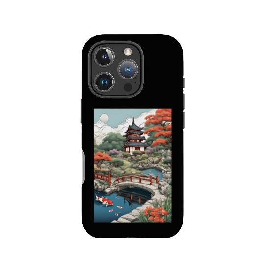 Serenity Under Cherry Blossoms- Japanese castle IPhone Cases