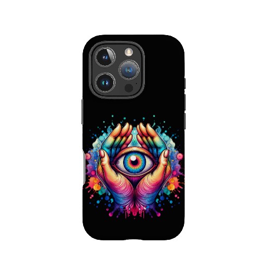Psychedelic colorful eye IPhone Cases