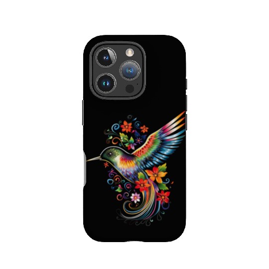 Hummingbird Flowers Colorful Hummindgbird IPhone Cases