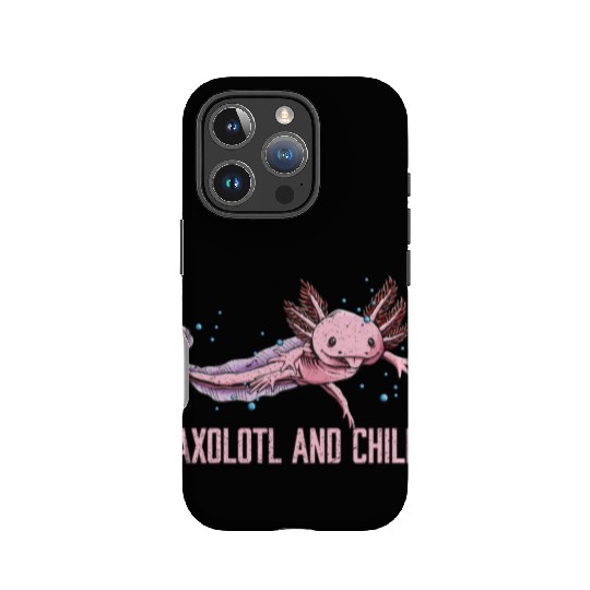 Axolotl and Chill Animal Meme Salamander Animal Pu IPhone Cases