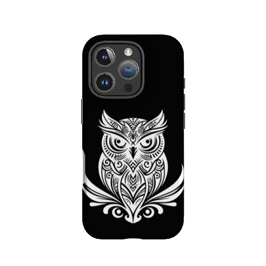 Clever Owl In Tattoo Ink Style IPhone Cases