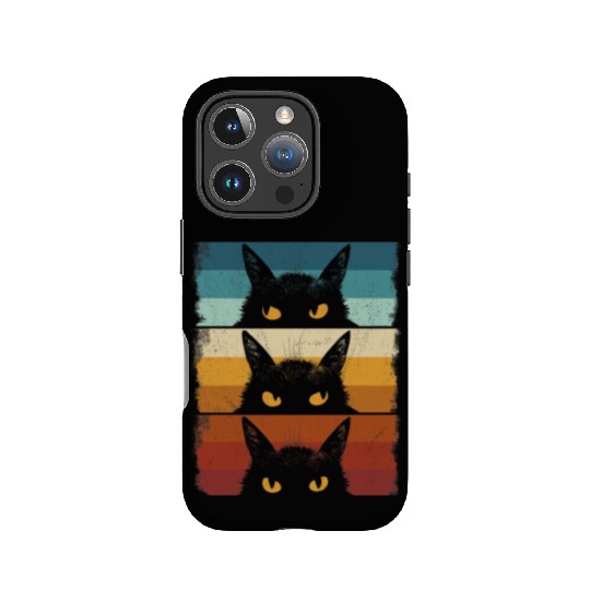Cat Lover Grumpy Black Kitten Cat Mom Cat Dad IPhone Cases