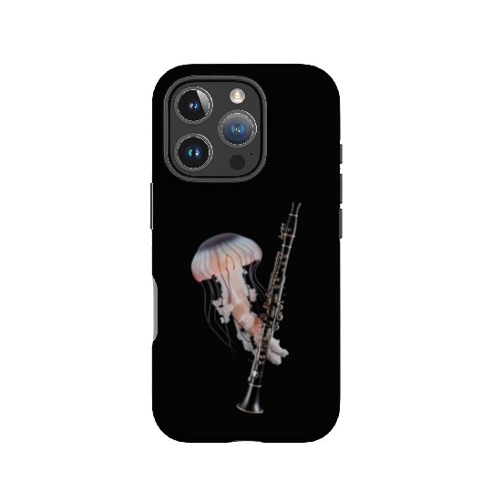 Jellyfish Playing Clarinet Realistic IPhone Cases