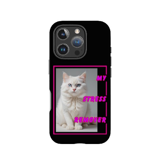White cat design IPhone Cases