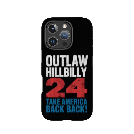 Trump Vance 2024 Outlaw Hillbilly US Flag Vintage IPhone Cases