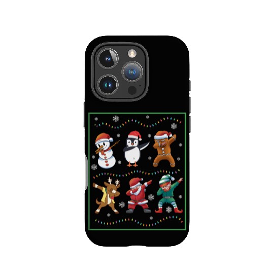 Dabbing Santa Elf Friends Christmas Boys Girls Men IPhone Cases