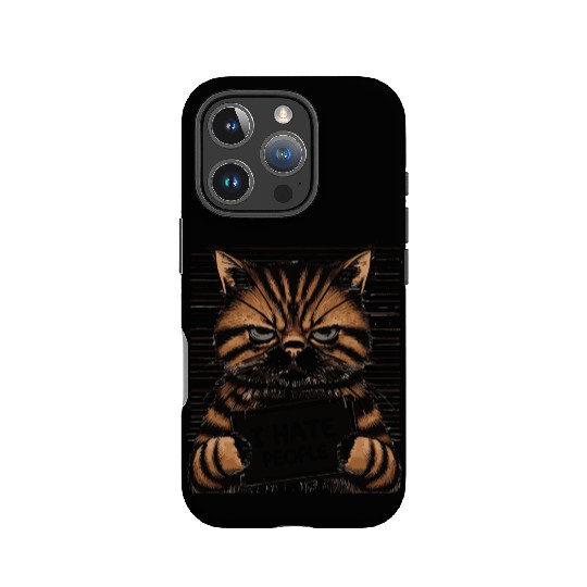 Funny Grumpy Cat: I Hate People-I Hate People Cat IPhone Cases