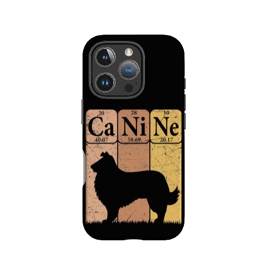 Rough Collie Periodic Table Elements Dog Lover IPhone Cases