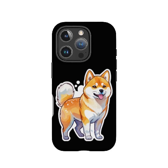 Shiba Inu Watercolor IPhone Cases