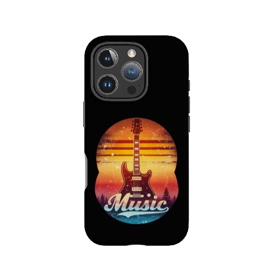 Music Guitar Sunset Vintage Style Streetwear IPhone Cases
