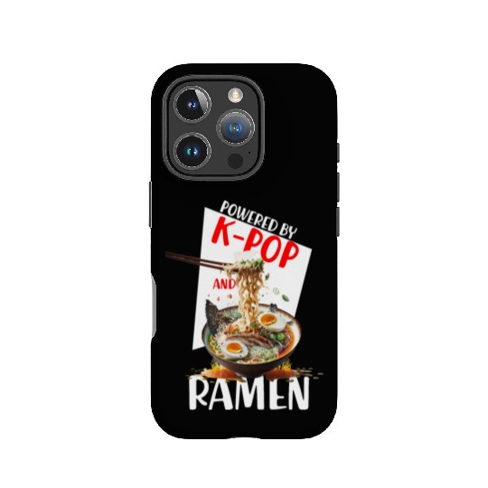 Powered by K pop and Ramen Japanees foods Lover IPhone Cases
