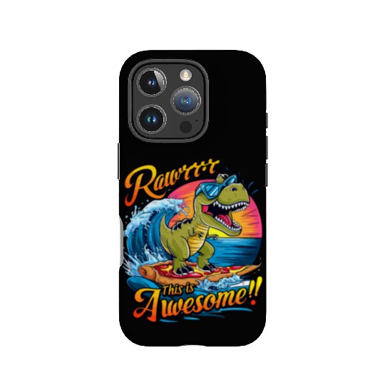 Surfing Dinosaur IPhone Cases