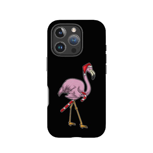 Flamingo Christmas Candy cane IPhone Cases