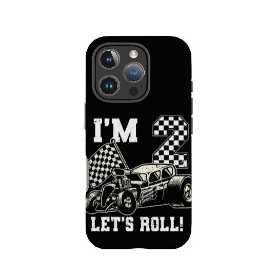 Race Car 2nd Birthday Boy 2 Two Toddler Racing Car IPhone Cases