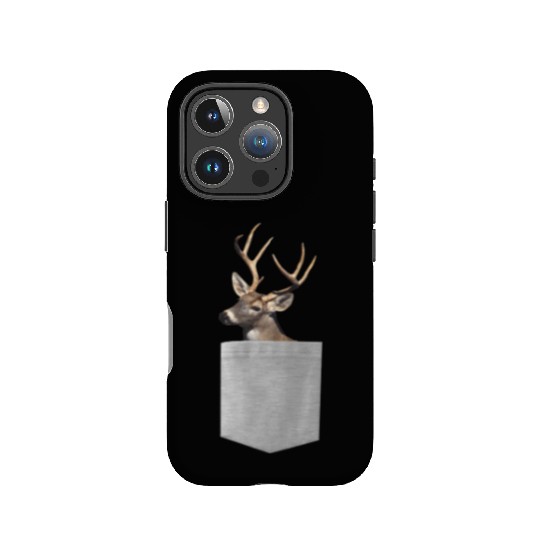 Deer In Your Pocket IPhone Cases - Funny Peeking Deer