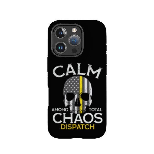 Calm Among Total Chaos 911 Dispatcher US Flag IPhone Cases