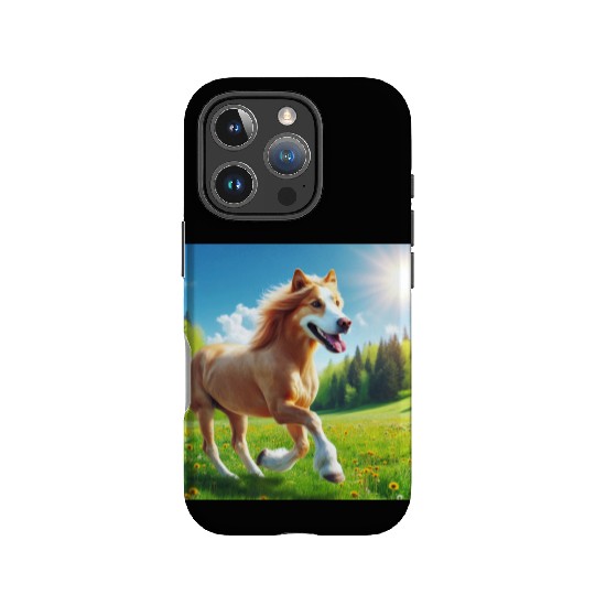 The golden retriever-horse IPhone Cases