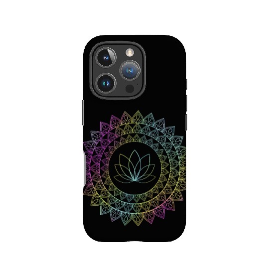 Retro Colorful Lotus Zen Meditation IPhone Cases