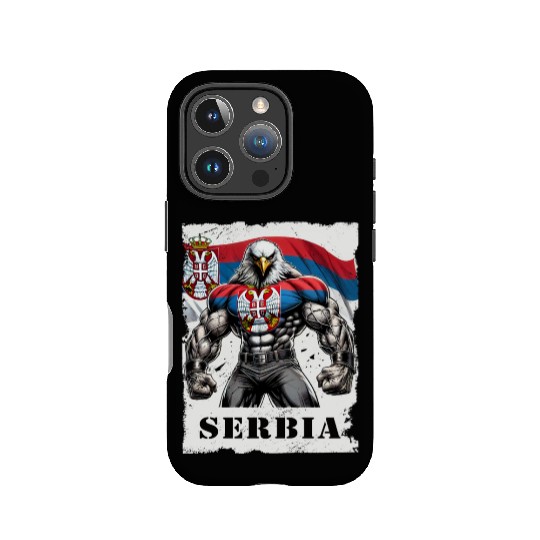 Serbia Eagle Bodybuilding Design IPhone Cases