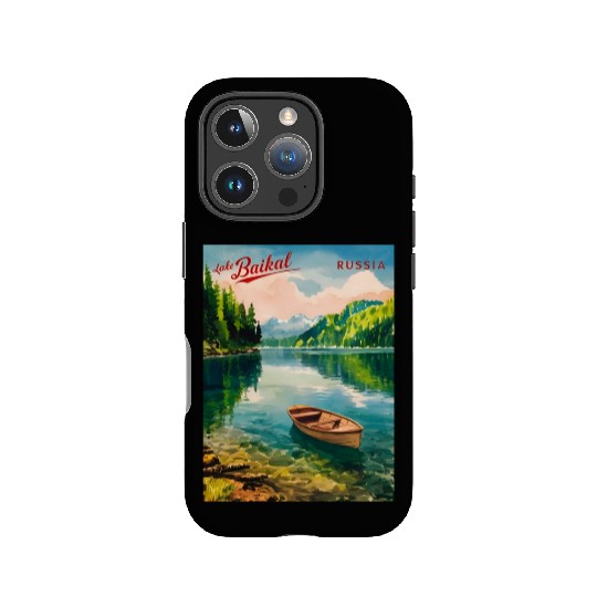 Vintage Travel Lake Baikal Russia Retro Scenic IPhone Cases