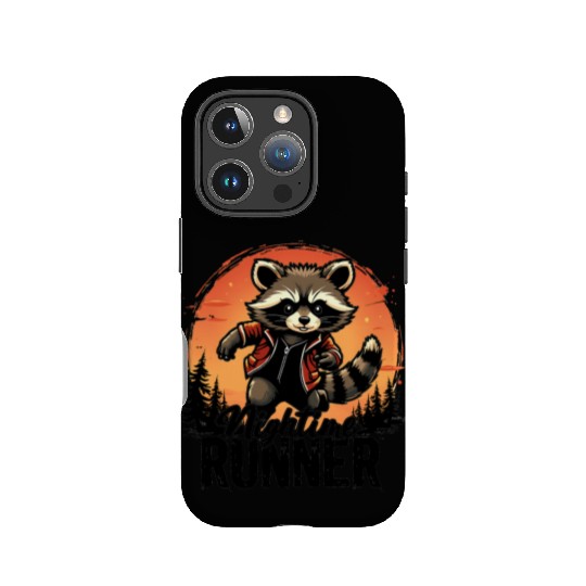 Running Raccoon for raccoon enthusiasts IPhone Cases