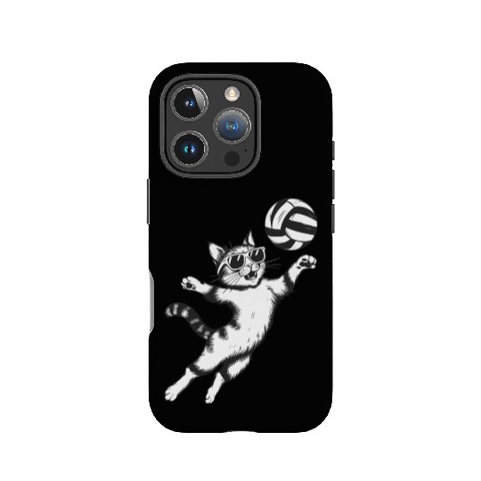 Cat Wearing Sunglasses Playing Volleyball IPhone Cases