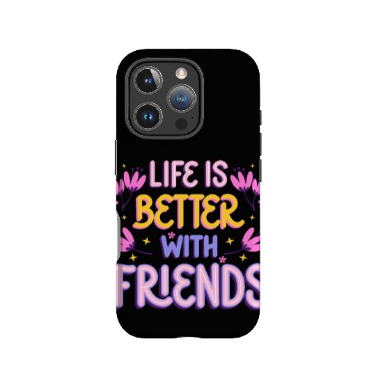 Purple Pink Minimalist Best Friends Text Cute IPhone Cases