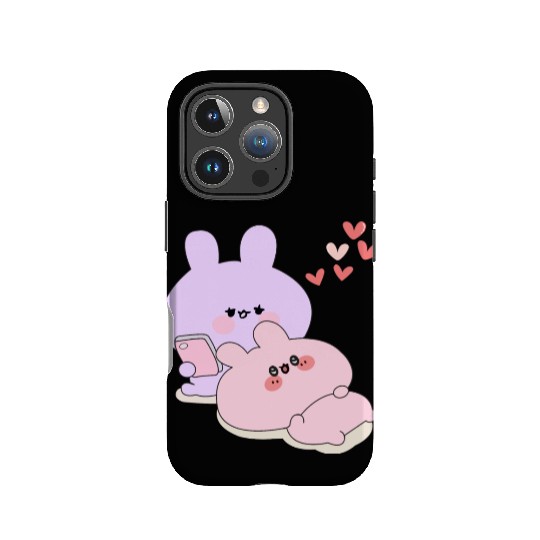 Pink Chilling with Blue IPhone Cases