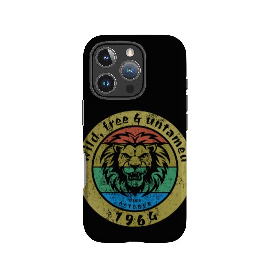 60th birthday Wild, free & untamed since 10/1964 IPhone Cases