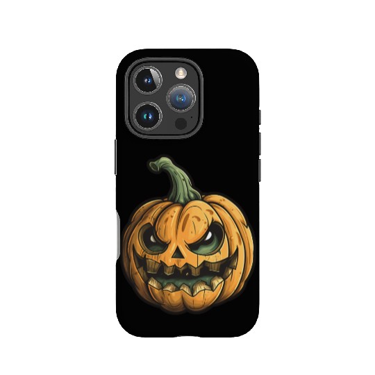 Grinning Green Stem Jack-O-Lantern IPhone Cases