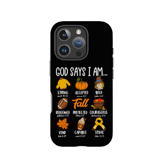 God Says I Am Fall Vibes Autumn Christian IPhone Cases