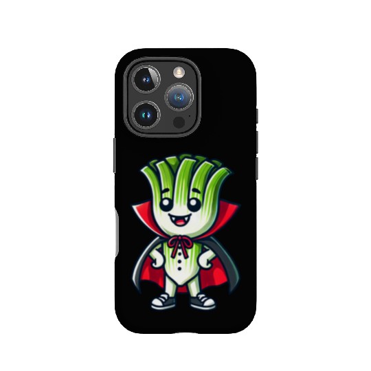Cute Halloween Leek Vampire Cartoon Green IPhone Cases