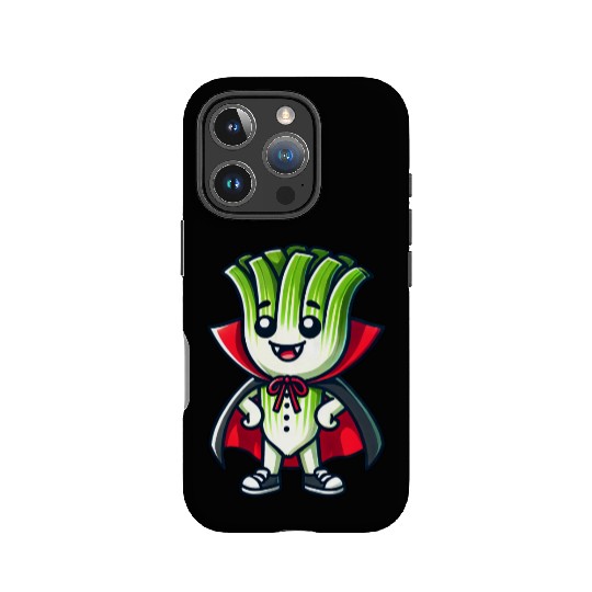 Cute Halloween Leek Vampire Cartoon Green IPhone Cases