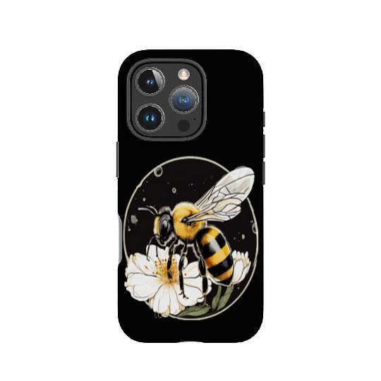 Bumble Bee on a Flower in a Bubble IPhone Cases