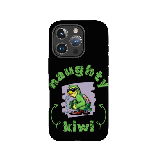 Funny naughty green kiwi bird IPhone Cases