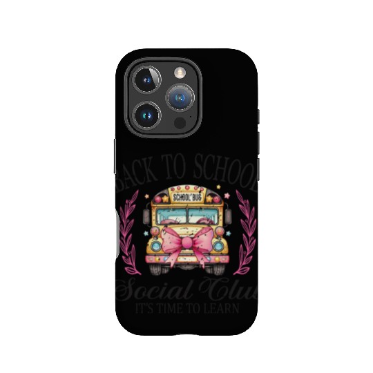 Back to School Bus Soociial Clubb Retro IPhone Cases