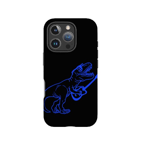 T. Rex Dino DJ Dinosaur Party Animal Plays Guitar IPhone Cases