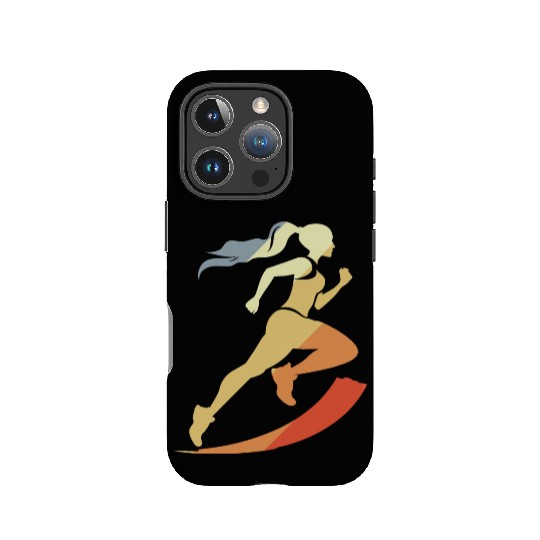 Vintage Female Runner Graphic IPhone Cases