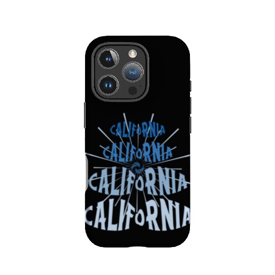 California West Coast Golden State Blue Graphic IPhone Cases