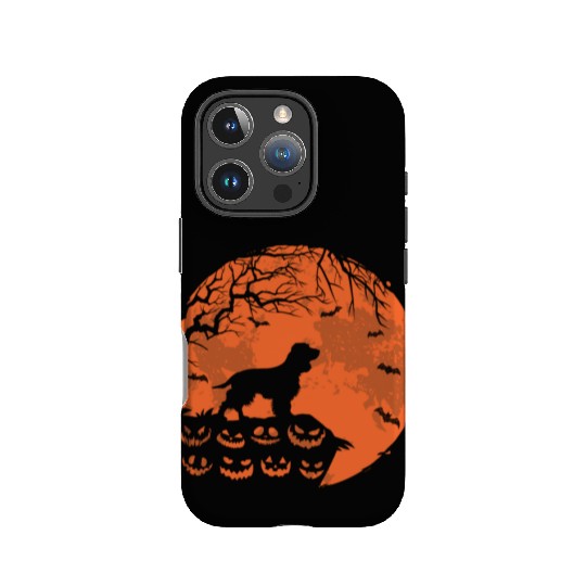 Boykin Spaniel And Moon Halloween Funny Dog Lover IPhone Cases
