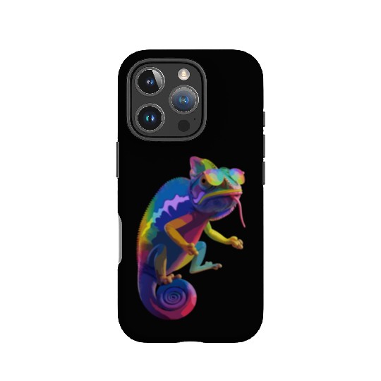 Psychedelic Chameleon Vibes IPhone Cases