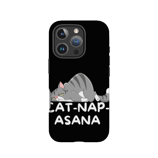 Funny Cat-Nap-Asana sleeping yoga IPhone Cases