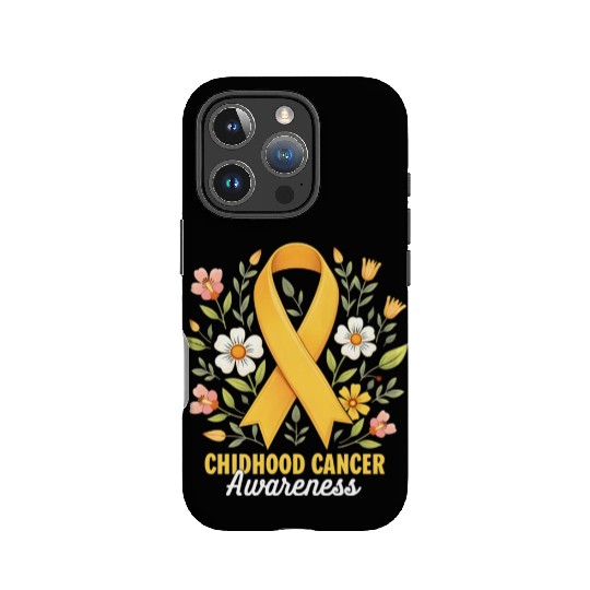 Childhood Cancer Awareness Hippie Flower Ribbon IPhone Cases