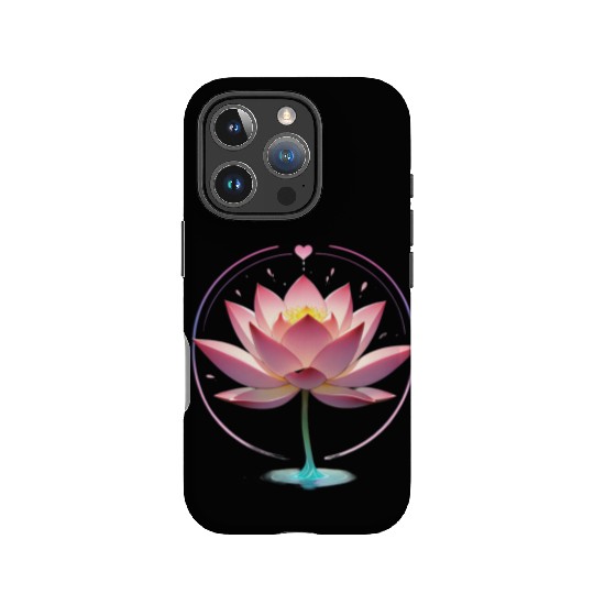 Heartfelt Serenity: Lotus Pulse IPhone Cases
