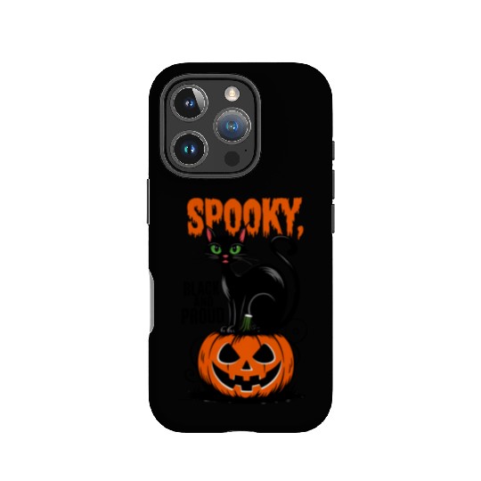 Spooky Black and Proud IPhone Cases