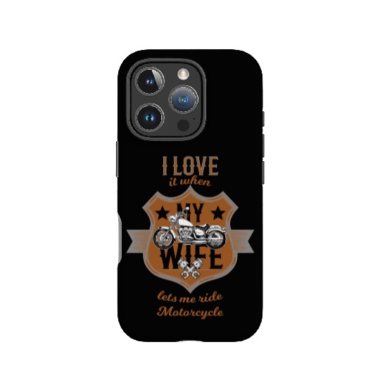 Motorcycle saying I love my wife vintage IPhone Cases
